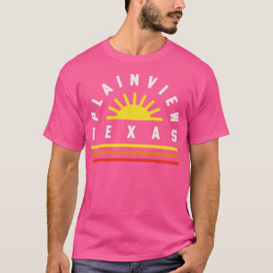 Plainview Texas Retro Vintage Streifen Sunset T-Shirt
