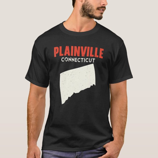 Plainville Connecticut USA Staat America Travel Co T-Shirt (Vorderseite)