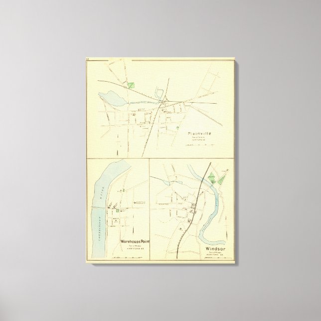 Plainville, Warehouse Pt, Windsor Leinwanddruck (Vorderseite)