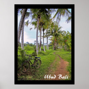 Plakat (18" x 24") Ubud Fahrrad Bali
