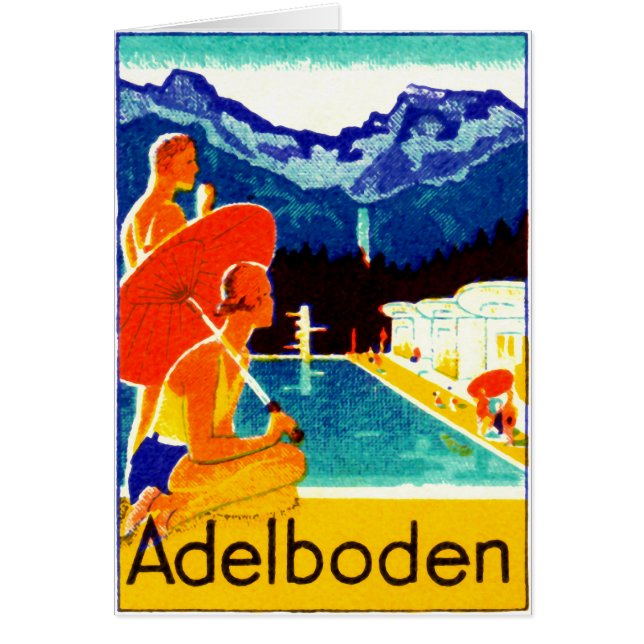 Plakat 1925 Adelbodens die Schweiz (Vorne)