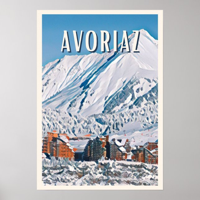 Plakat Aboriaz Skistation (Vorne)