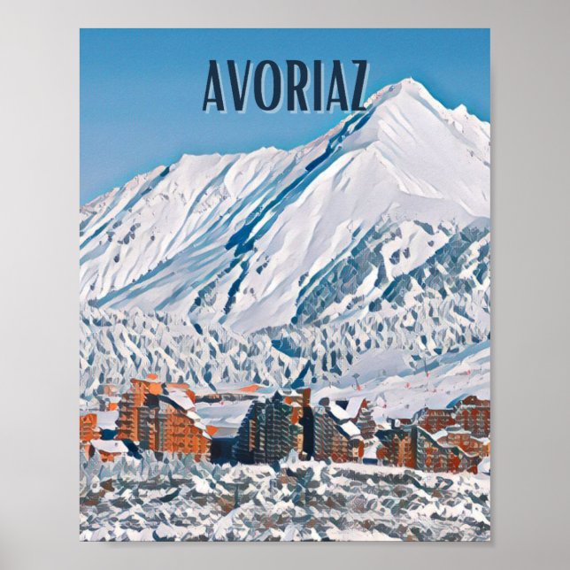 Plakat Aboriaz Skistation (Vorne)