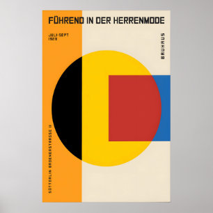 Plakat Bauhaus-Design-Ausstellung 1923 Herrenbekle