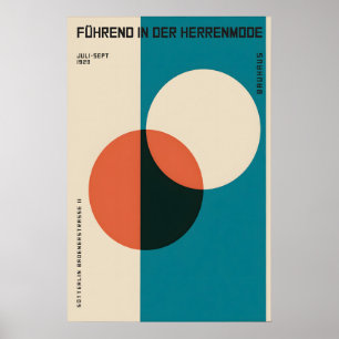 Plakat Bauhaus-Design-Ausstellung 1923 Herrenbekle