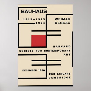 Plakat Bauhaus Design Ausstellung Cambridge 1924