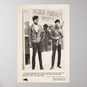 Plakat Black Panther - Schwarze Garden zur Polizei