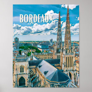 Plakat Bordeaux Foto Vintage