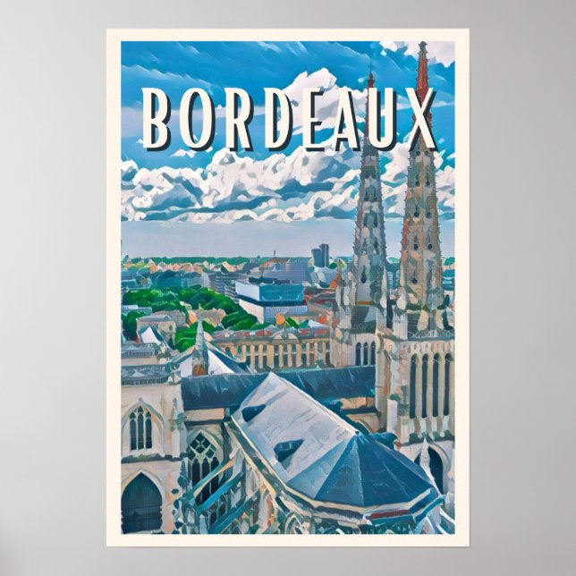 Plakat Bordeaux Foto Vintage (Vorne)