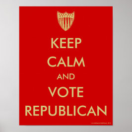 Plakat "CALM UND STIMME FÜR DIE REPUBLIKANER" BEHA