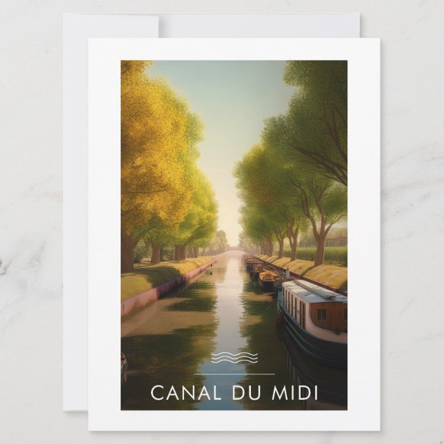 Plakat Canal du Midi - Frankreich - Illustration (Vorderseite)