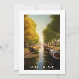 Plakat Canal du Midi - Frankreich - Illustration Dankeskarte