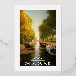 Plakat Canal du Midi - Frankreich - Illustration Folieneinladung