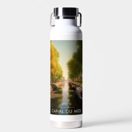 Plakat Canal du Midi - Frankreich - Illustration Trinkflasche