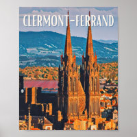 Plakat Clermont-Ferrand Foto Vintage