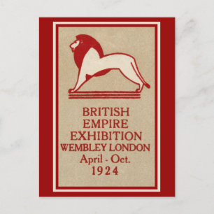 Plakat der British Empire Exhibition 1924 Postkarte