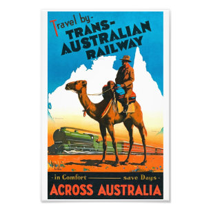 Plakat der Commonwealth Railways im Vintage-Stil Fotodruck