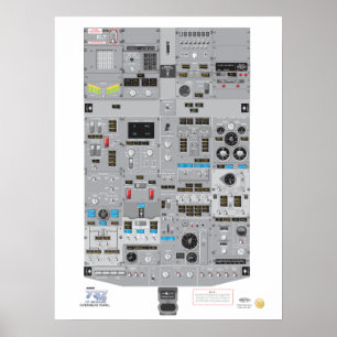 Plakat der Deckenschalttafel-737NG