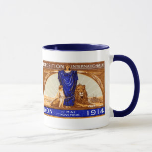 Plakat der internationalen Ausstellung Lyon 1914 Tasse