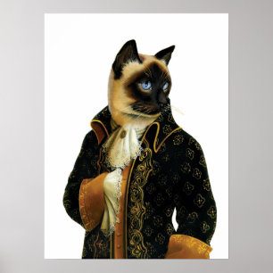 Plakat der siamesischen Katze DR041