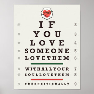 Plakat des Augen-Diagramm-(11 x 14)