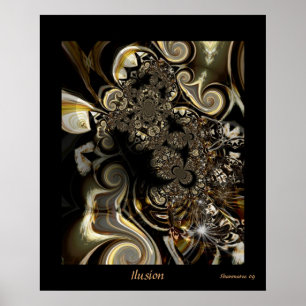 Plakat Digitale Abstrakte Kunst Illusion