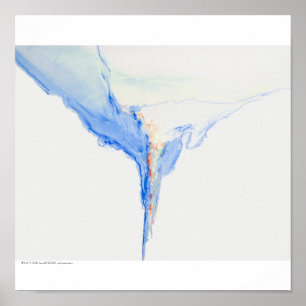 Plakat/Druck: "Blaue Formen " Poster