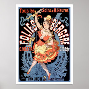 Plakat/Druck: Folies Bergere - Cheret Poster