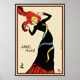 Plakat/Druck:  Toulouse Lautrec - Jane Avril Poster