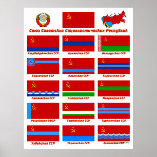 PLAKAT! Flaggen der UDSSR Poster
