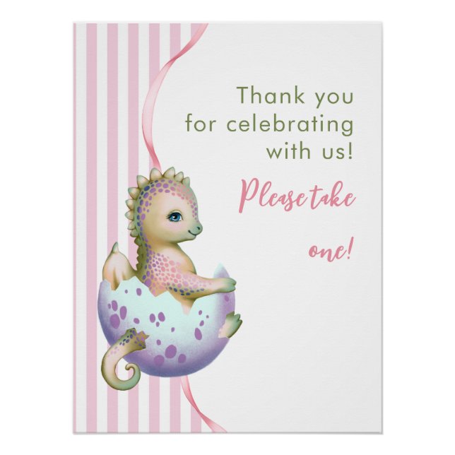 Plakat für Baby Shower. Poster (Vorderseite)