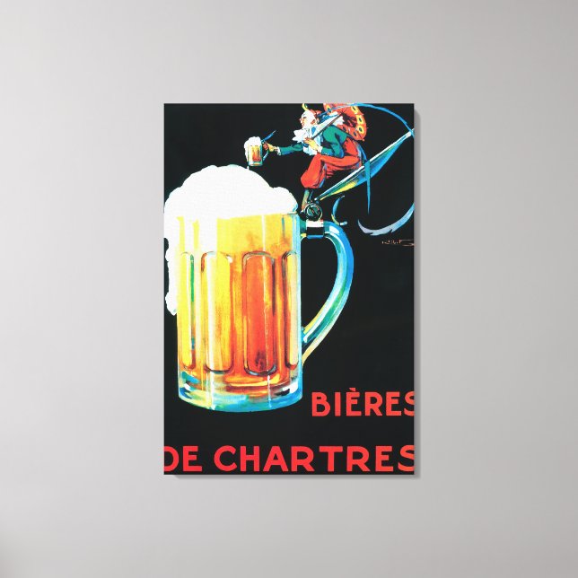 Plakat für Bier von Chartres Leinwanddruck (Vorderseite)