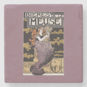 Plakat für Bieres de la Meuse Steinuntersetzer
