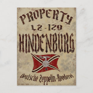 Plakat für das in Not geratene Hindenburg-Grundstü Postkarte