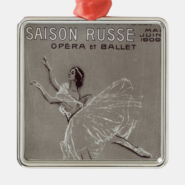 Plakat für das 'Saison Russe Silbernes Ornament (Vorne)