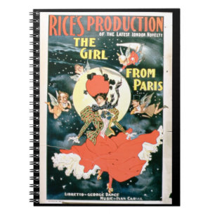 Plakat für 'die Produktion des Reises des Mädche Notizblock
