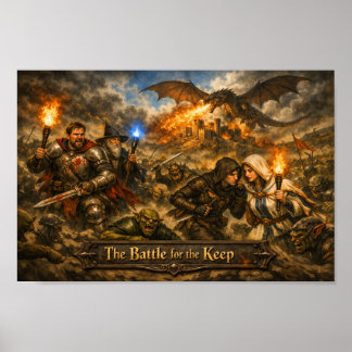 Plakat für die Schlacht um die Burg