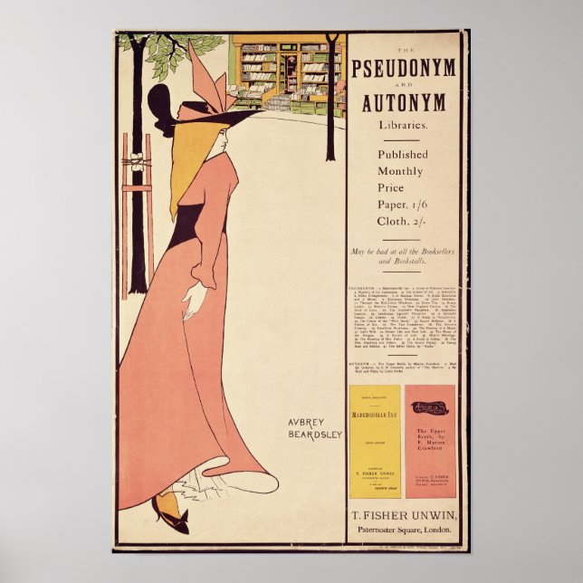 Plakat für die Werbung für "The Yellow Book" (Vorne)