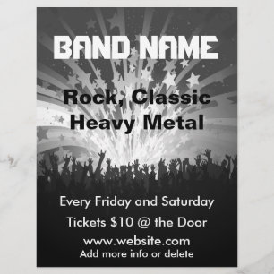 Plakat für ein Bandmusikkonzert Flyer
