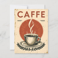 Plakat für ein Kaffeehaus im Vintage-Stil