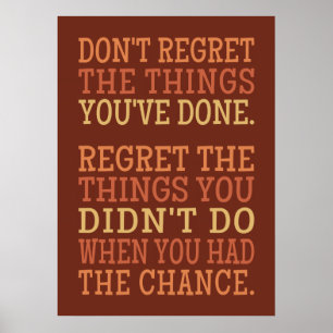 Plakat für Inspiration REGRETS
