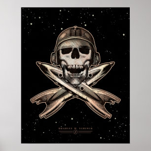 Plakat für Raumfahrtpirate (Raketen) (16x20")