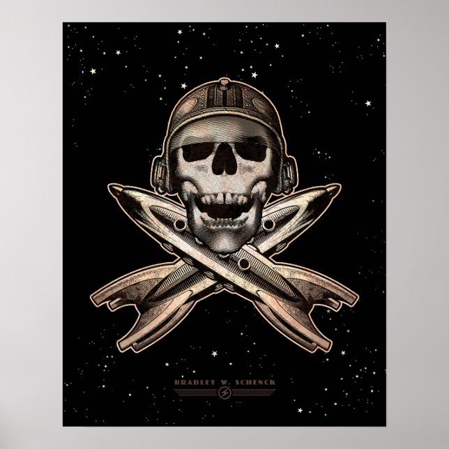 Plakat für Raumfahrtpirate (Raketen) (16x20") (Vorne)