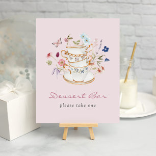 Plakat für rosa Dessertbar
