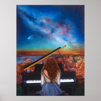 Plakat_Girl am Klavier Poster