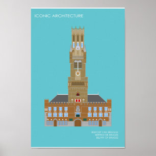 Plakat Glockenturm der Zauberer/Belfry of Bruges