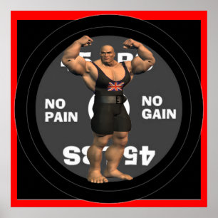 Plakat Großbritanniens Powerlifter