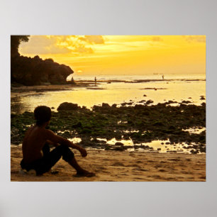 Plakat Größengleich (24" x18") Padang Strand Bali