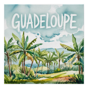 Plakat Guadeloupe Aquarell Poster