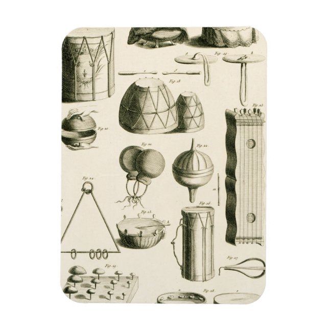 Plakat II: Altes und modernes Schlagzeug Magnet (Vertikal)